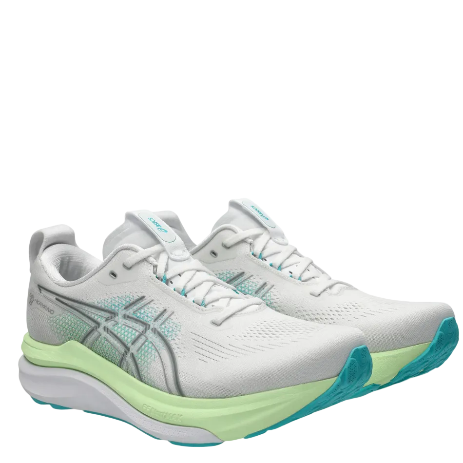 ASICS Men's GEL-KAYANO 33 Running Shoes in White/Energy Aqua AW26