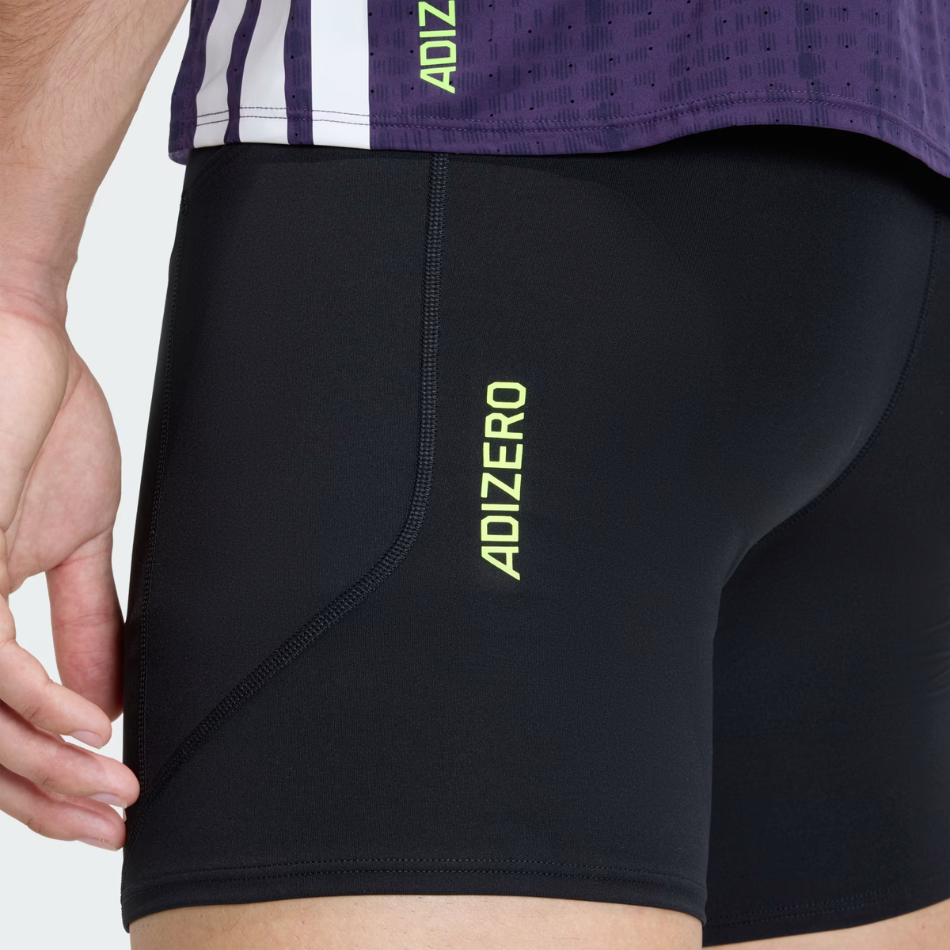 adidas Men's Adizero Running Short Pocket Tights in Black SS26