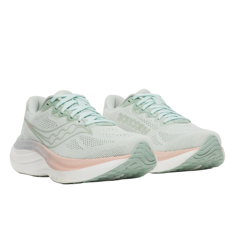 Saucony Women's Ride 19 Running Shoes in Mist/Cameo SS26