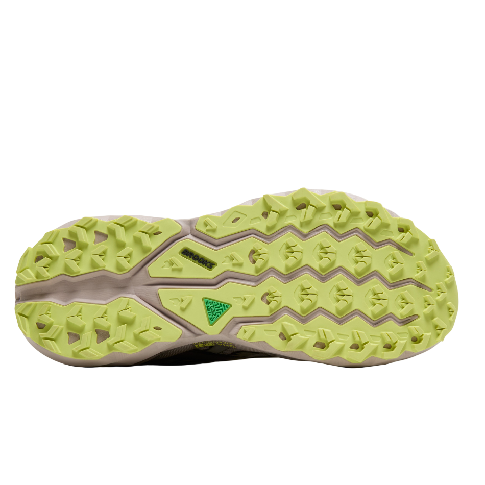 Brooks Men's Cascadia 19 Trail Running Shoes in Chateau/Ebony/Sunny Lime AW25