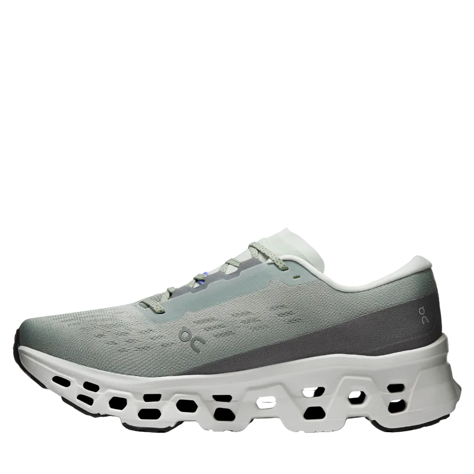 On Men's Cloudmonster 3 Running Shoes in Tin/Ivory SS26