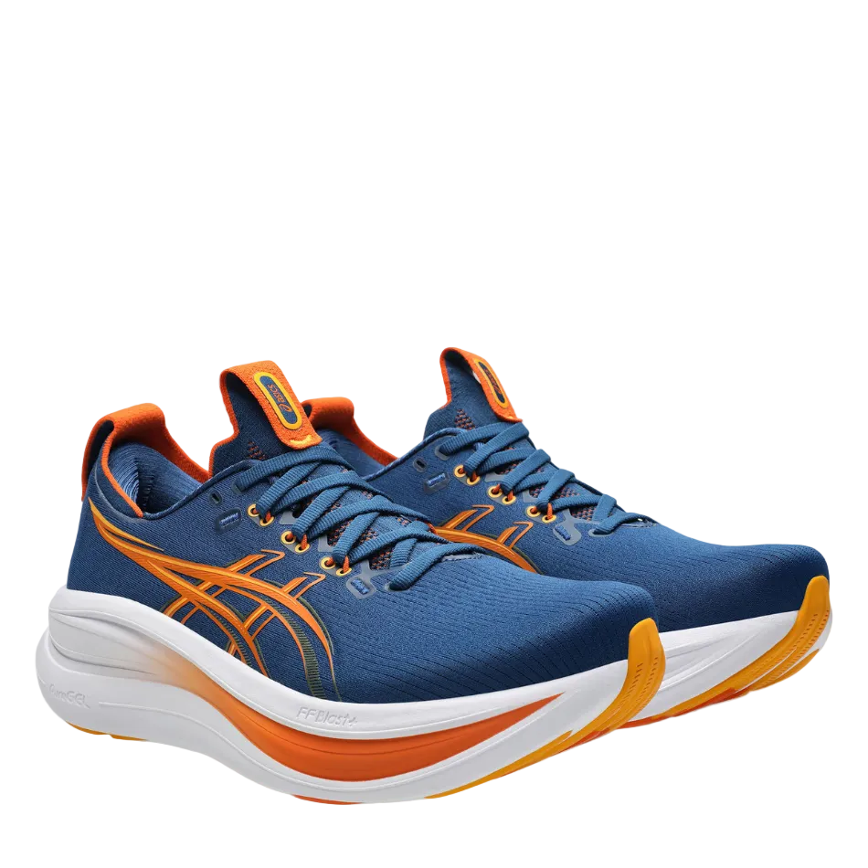 ASICS Men's GEL-NIMBUS 28 Running Shoes in Twilight Blue/Anzu SS26