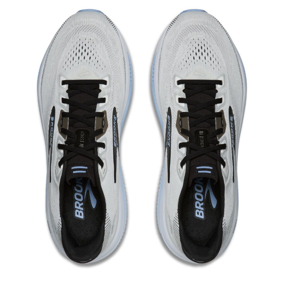 Brooks Men's Ghost 18 Running Shoes in White/Black/Open Air AW26