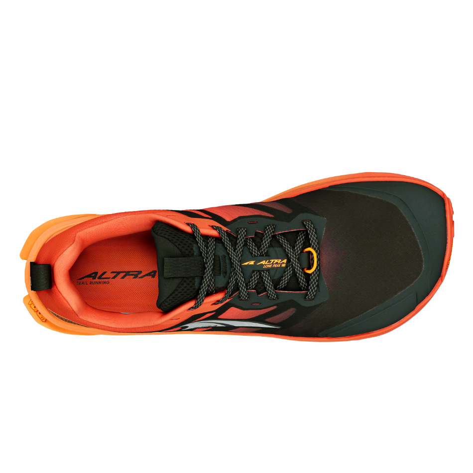 Altra Men's Lone Peak 9+ Trail Running Shoes in Black/Orange SS26