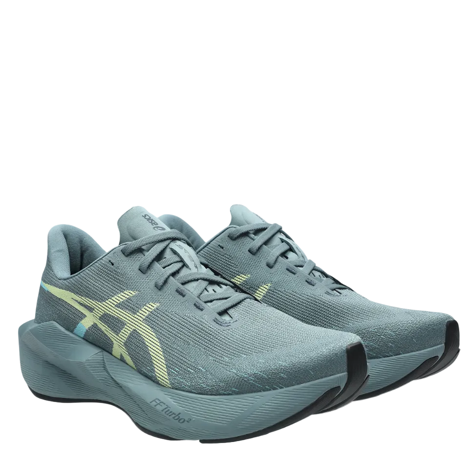 ASICS Men's NOVABLAST 6 Running Shoes in Foggy Teal/Illuminate Yellow AW26
