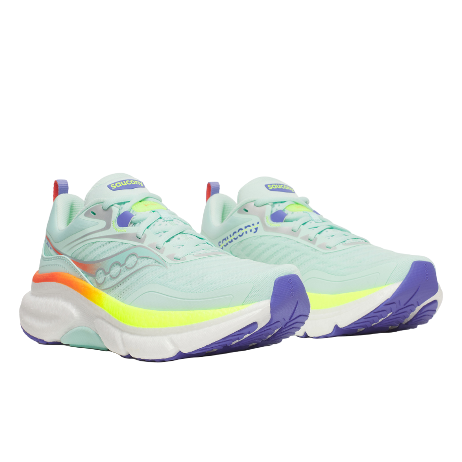 Saucony Women's Omni ST 23 Running Shoes in Aqua/Citron SS26