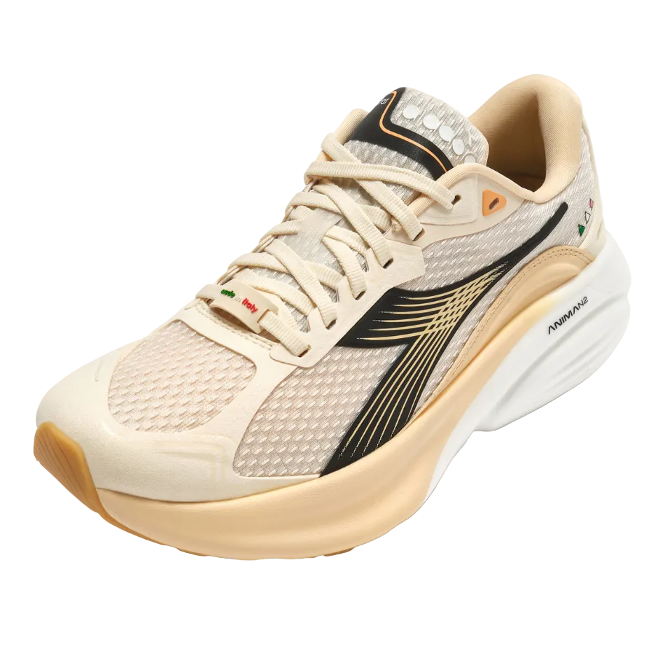 Diadora Unisex Atomo Star Running Shoes in Buttercream/Black SS26