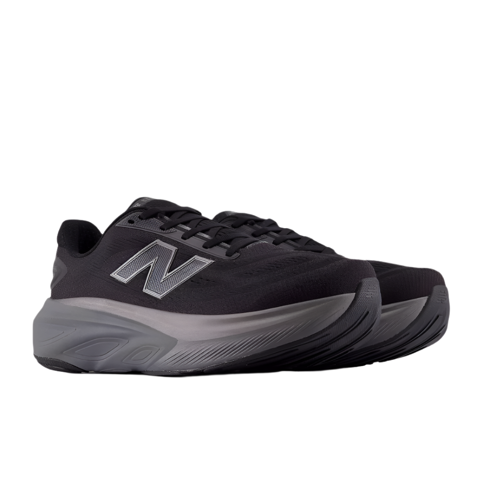 New Balance Men's Fresh Foam X More v6 Running Shoes in Black/Castlerock/Black Metallic AW25