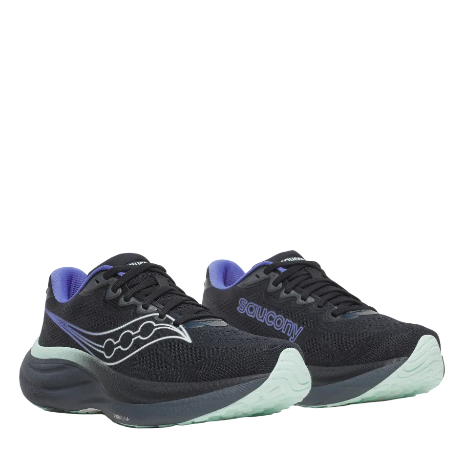 Saucony Women's Ride 19 Running Shoes in Black/Calm - Online Exclusive
