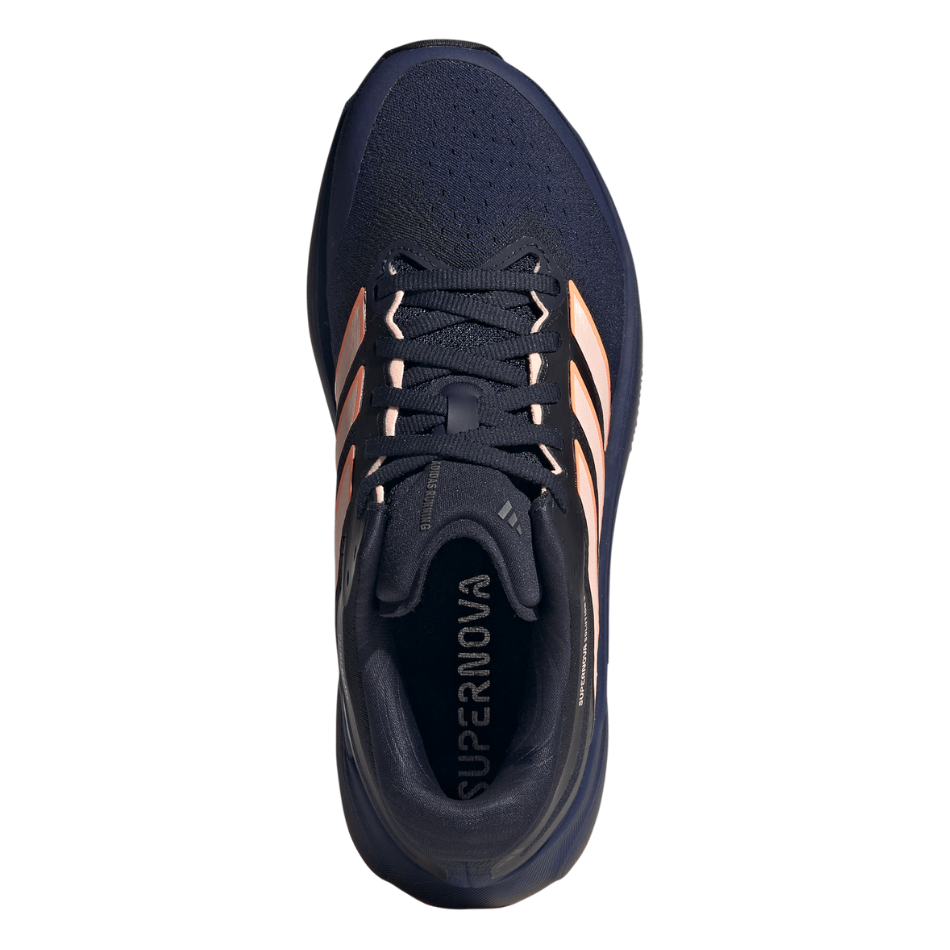 adidas Women's Supernova Solution 3 Running Shoes in dark blue/clear orange/beam orange SS26