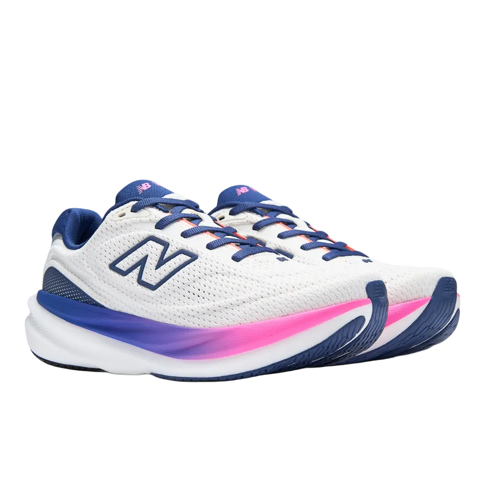New Balance Women's 1080 v15 Running Shoes in Sea Salt/Glint Blue/Silver Metallic/Fairweather Blue SS26