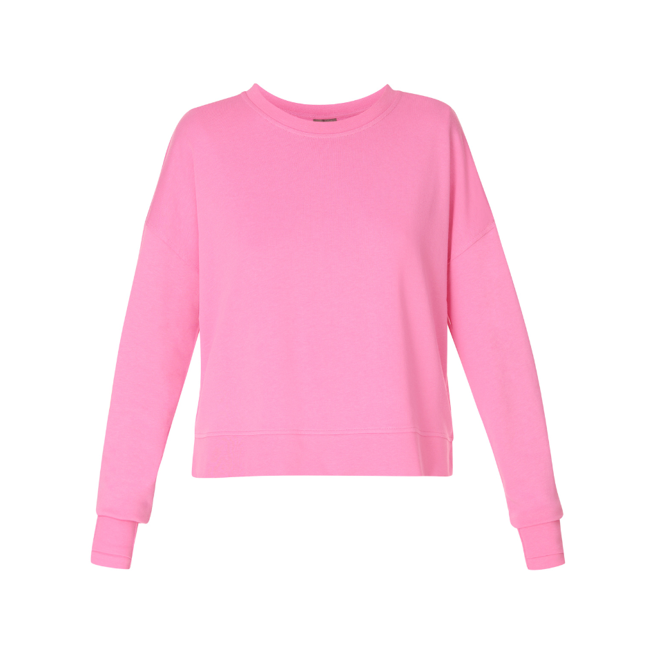 Sweaty Betty After Class Crop Sweatshirt in Guava Pink SS26