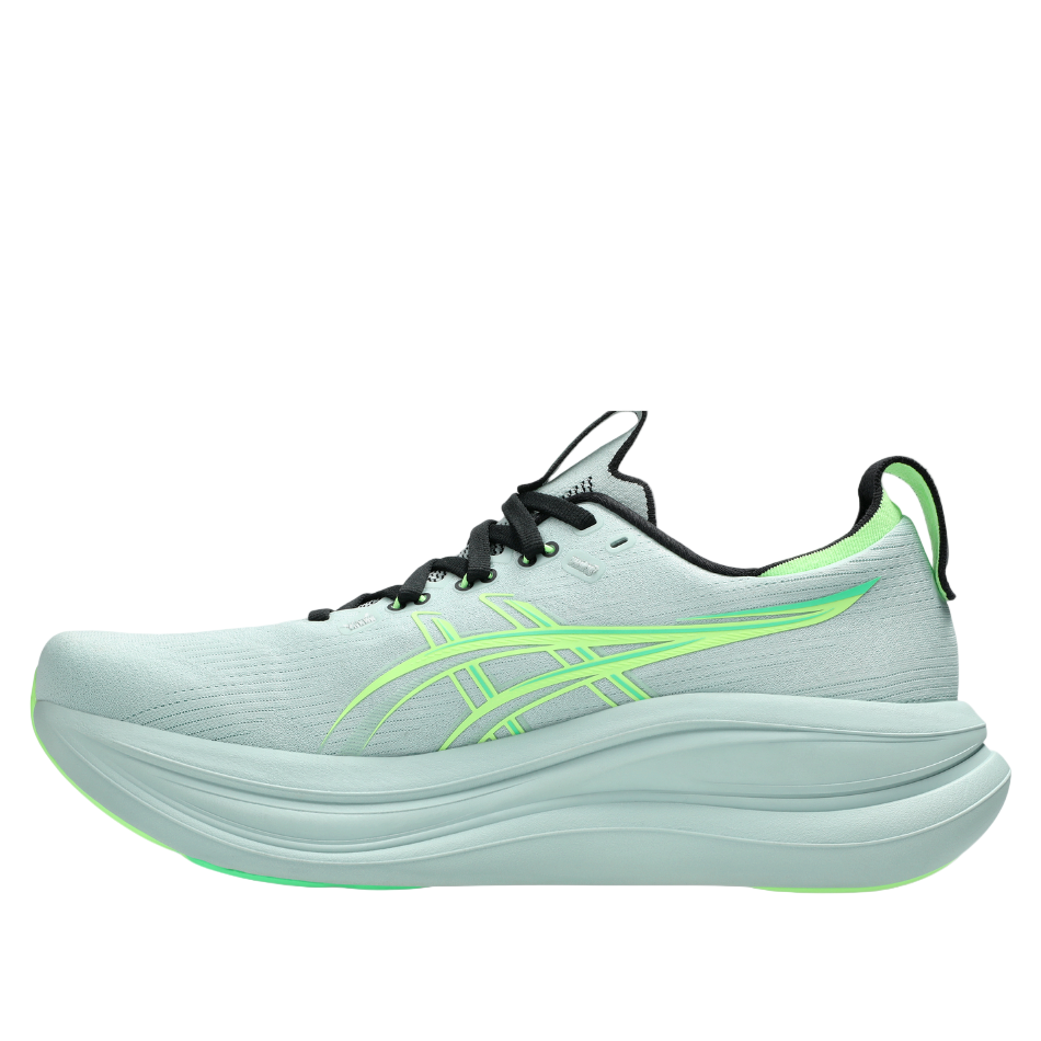 ASICS Men's GEL-NIMBUS 28 Running Shoes in Cold Moss/Illuminate Green SS26