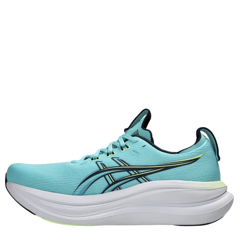 ASICS Men's GEL-NIMBUS 28 Running Shoes in Energy Aqua/Midnight AW26