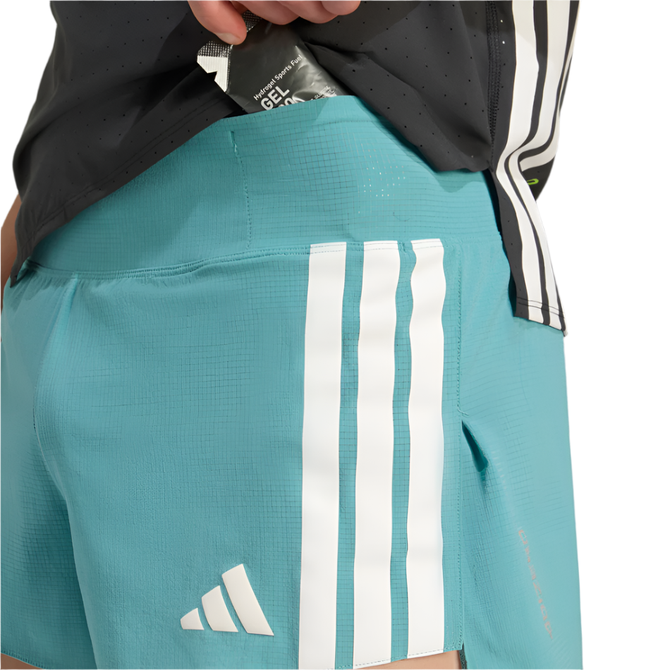 adidas Men's Adizero Running Gel Pocket Shorts in Tuquoise