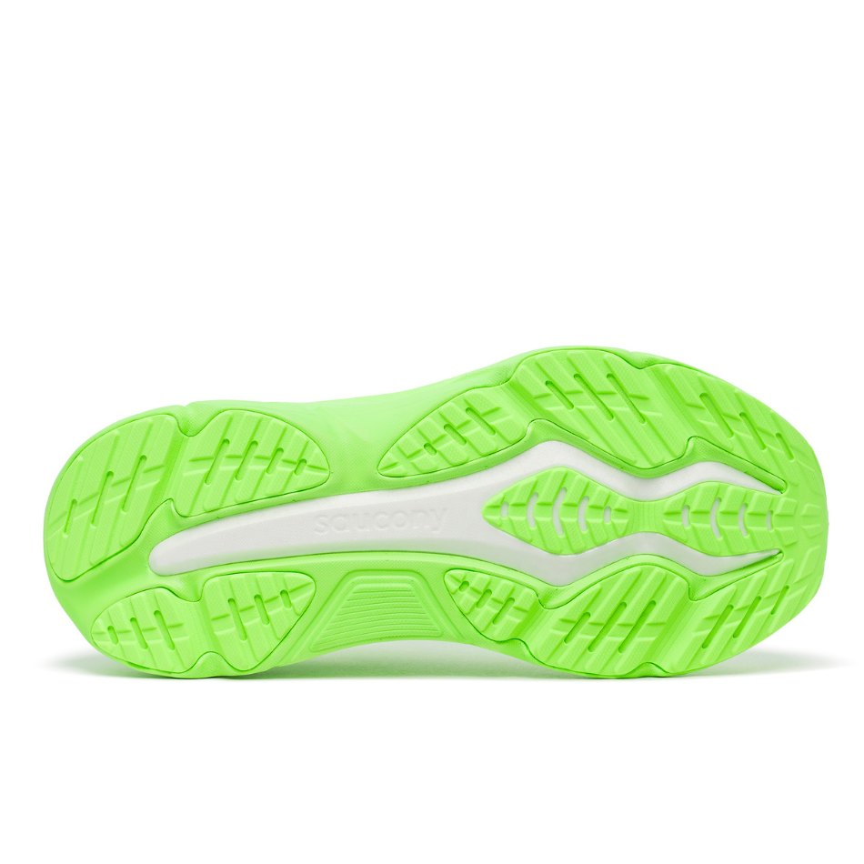 Saucony Men's Hurricane 25 Running Shoes in Silver/Slime SS26