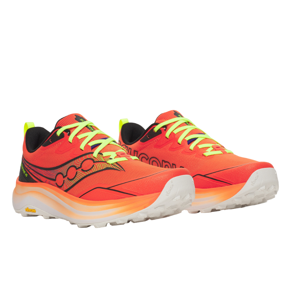 Saucony Men's Peregrine 16 Trail Running Shoes in Fire/Black SS26