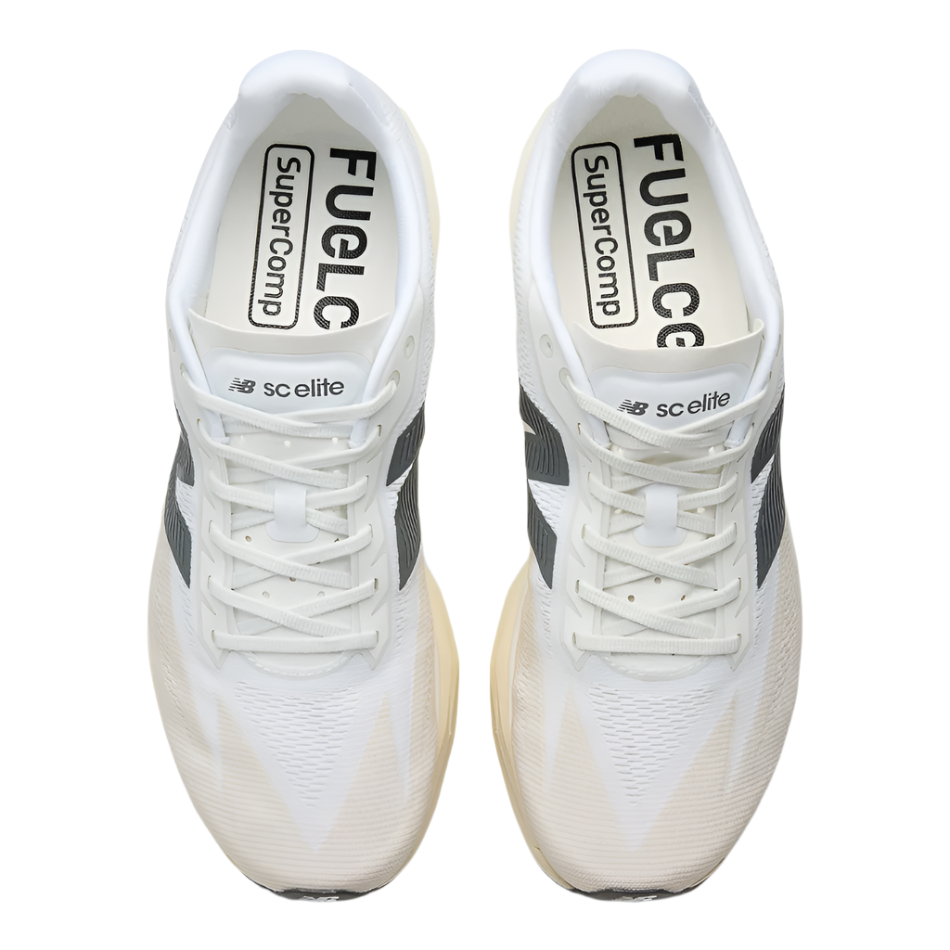 New Balance Men's FuelCell Supercomp Elite v5 Running Shoes in Linen/Sea Salt/Shipyard AW25