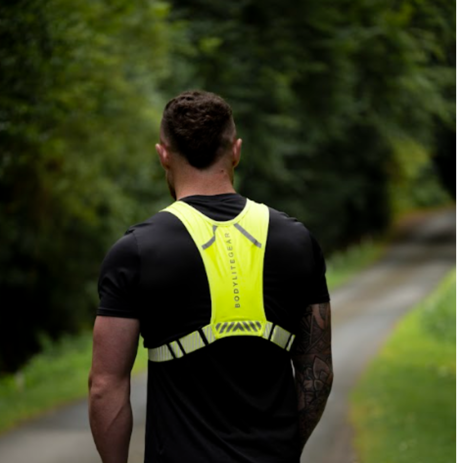 BodyLite Gear Phone Holder Vest in Neon Yellow