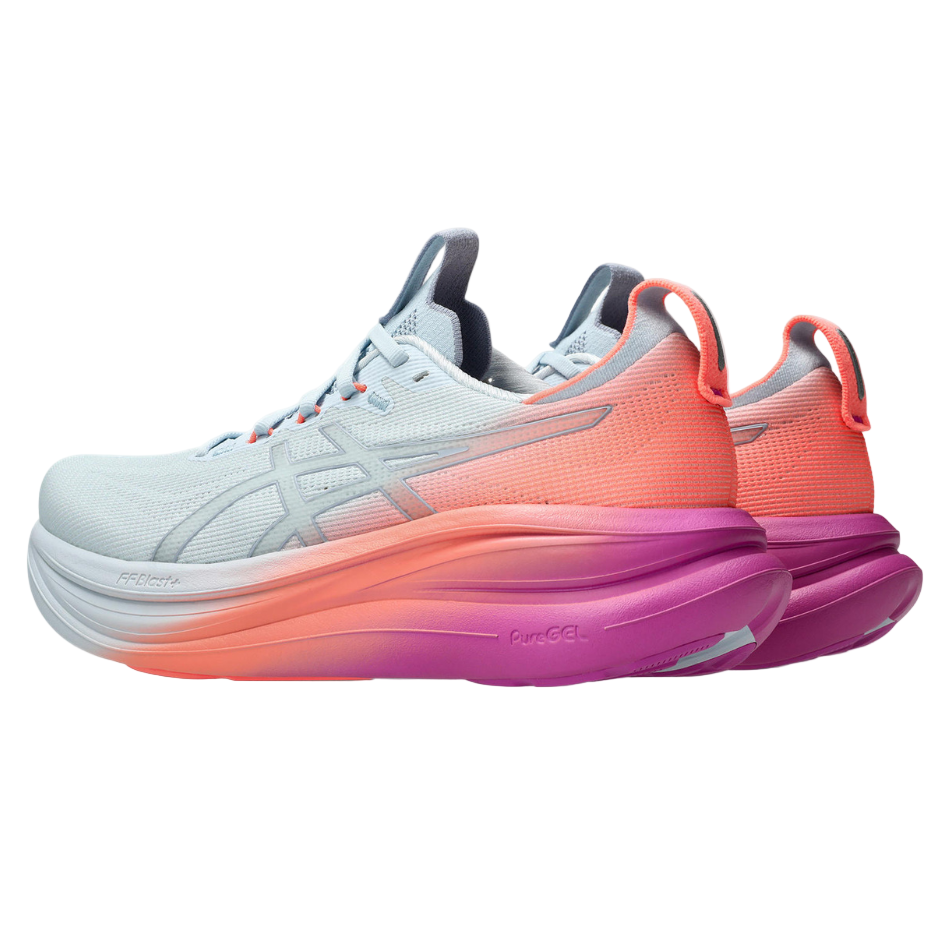 ASICS Women's GEL-NIMBUS 28 Sunny Sizzle Running Shoes in Sky/Digital Sakura SS26
