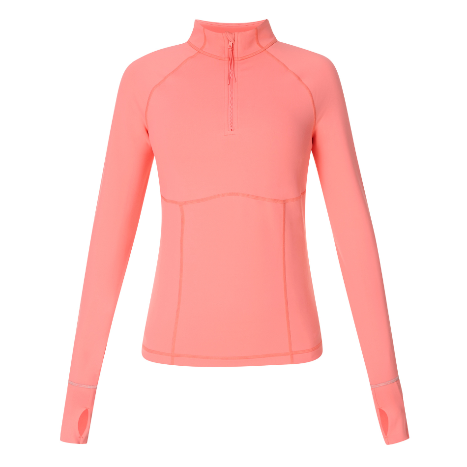Sweaty Betty Pro Run Half Zip in Melon Pink SS26