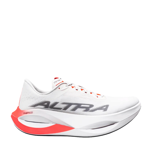 Men's Vanish Carbon 3 Running Shoes in White/Black/Fiery Coral, side view