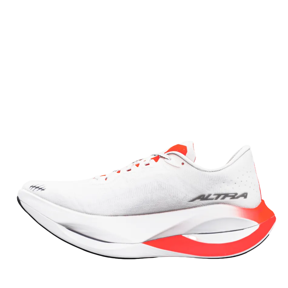 Men's Vanish Carbon 3 Running Shoes in White/Black/Fiery Coral, side view