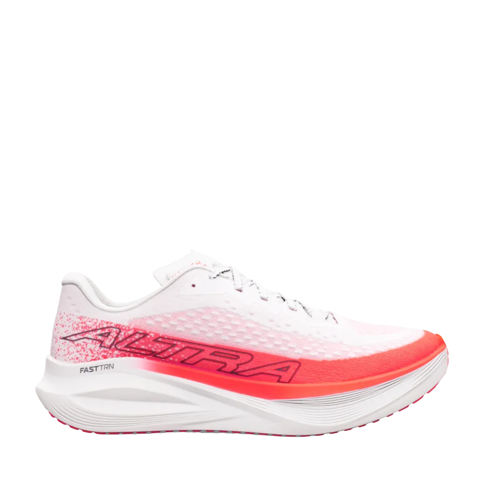 Altra Men's Vanish Tempo 2 Running Shoes in White/Fiery Coral, side view