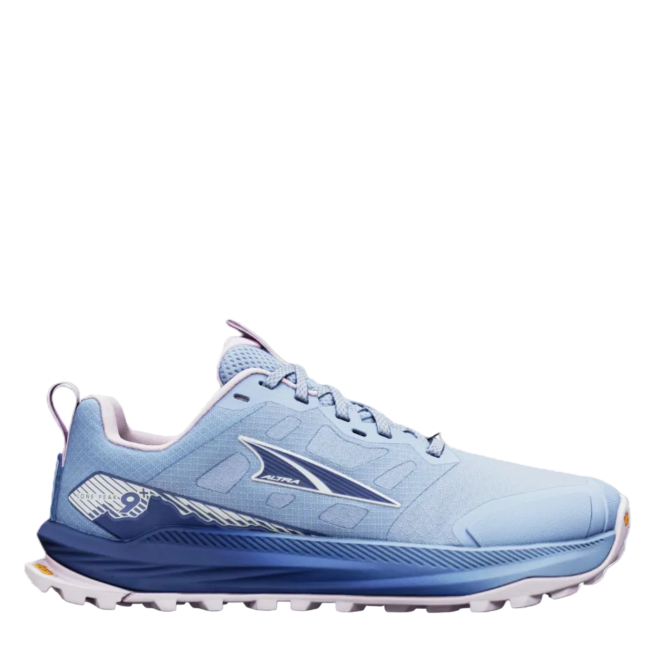 Altra Women's Lone Peak 9+ Trail Running Shoes in Rain Washed/Oceana/Orchid Ice, side view