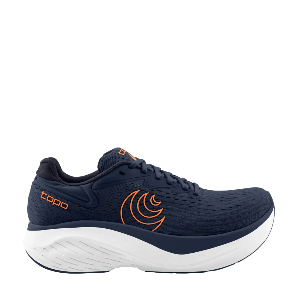 Topo Men's Atmos 2 Running Shoes in Navy/Orange SS26
