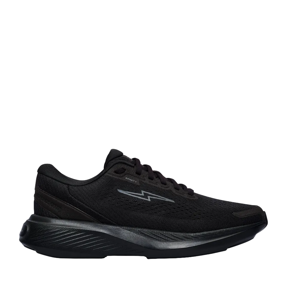Hylo Unisex Axis Running Shoes in Black/Charcoal, side view