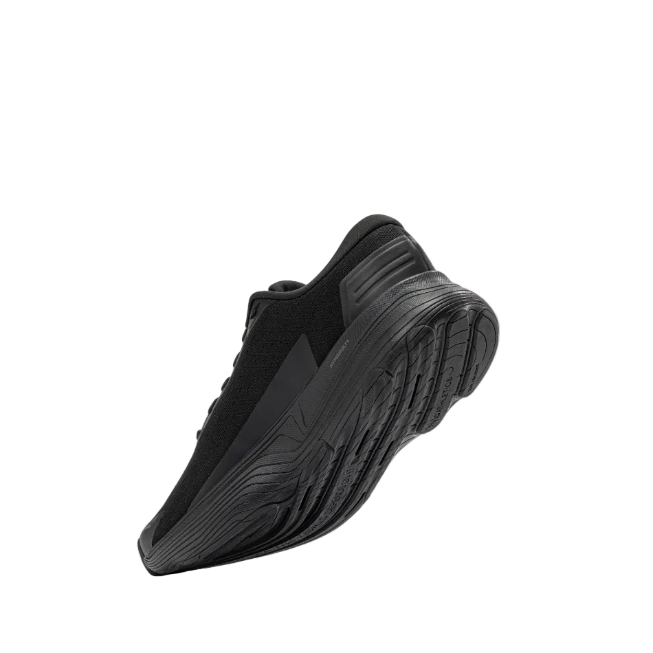 Hylo Unisex Axis Running Shoes in Black/Charcoal, rear view