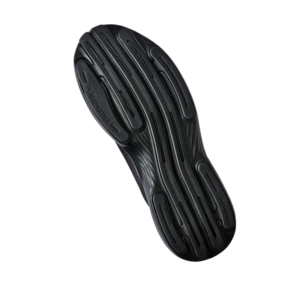 Hylo Unisex Axis Running Shoes in Black/Charcoal, outsole