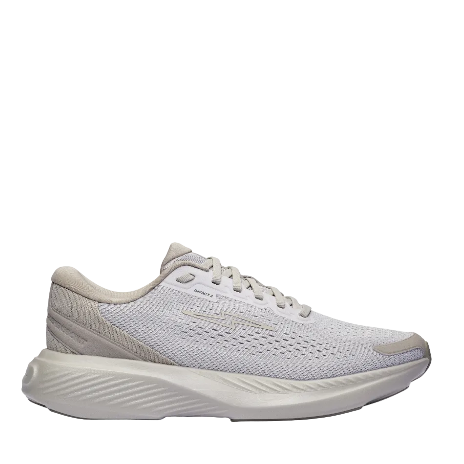 Hylo Unisex Impact 2 Running Shoes in Stone, side view