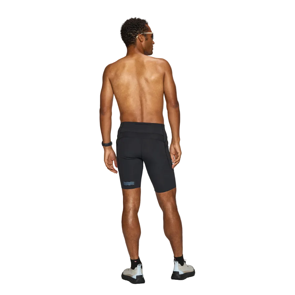 Janji Men's 8" Trail Half Tight in Midnight, rear view