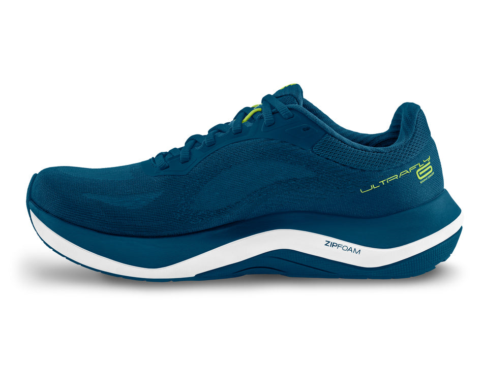 Topo Men's Ultrafly 6 Running Shoes in Navy/Lime SS26