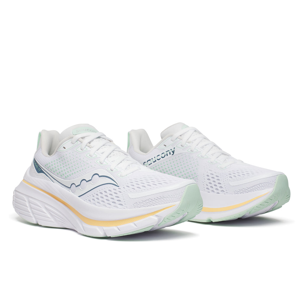 Saucony Guide 17 Women's Running Shoes White/Peel AW24