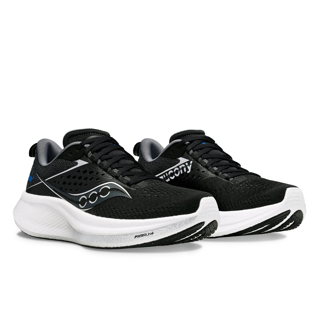 Saucony Ride 17 Men's Running Shoes Black/White AW24