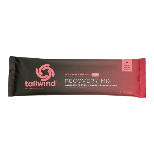 Up & Running Tailwind Recovery Mix strawberry protein powder single-serve packet for post-workout muscle repair