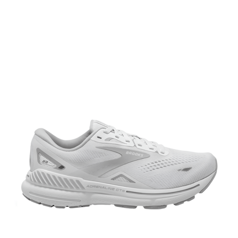 Brooks Women's Adrenaline GTS 23 Running Shoes in White/Oyster/Silver