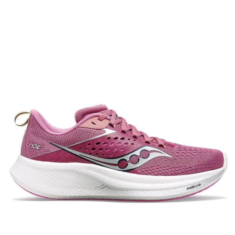 Saucony Ride 17 Women's Running Shoes SS24 Orchid / Silver