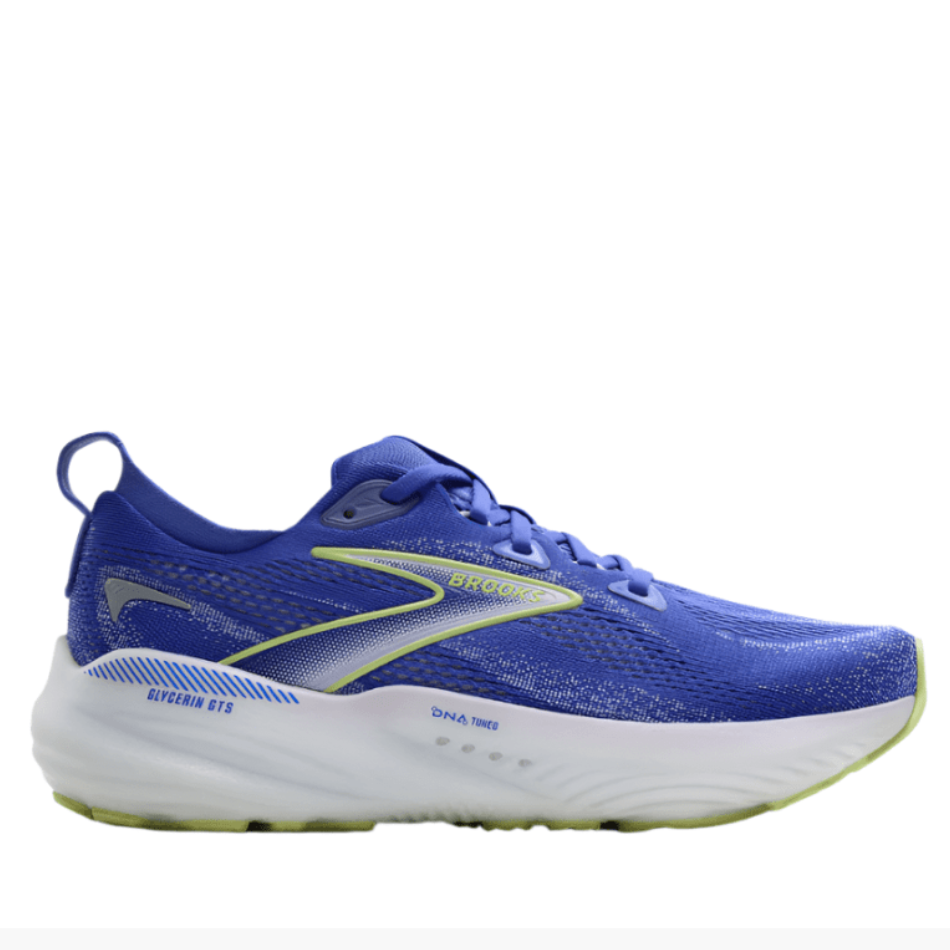 Brooks Women's Glycerin GTS 22 Running Shoes in Amparo Blue/Hyper Iris/Yellow SS25