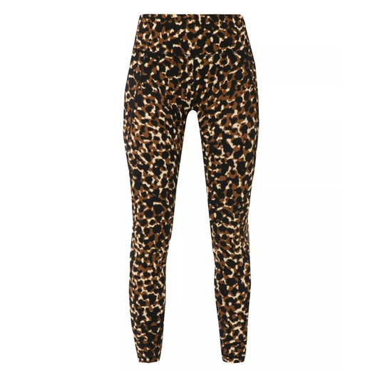 Sweaty Betty Power 7/8 Workout Leggings in Brown Offbeat Animal Print AW26