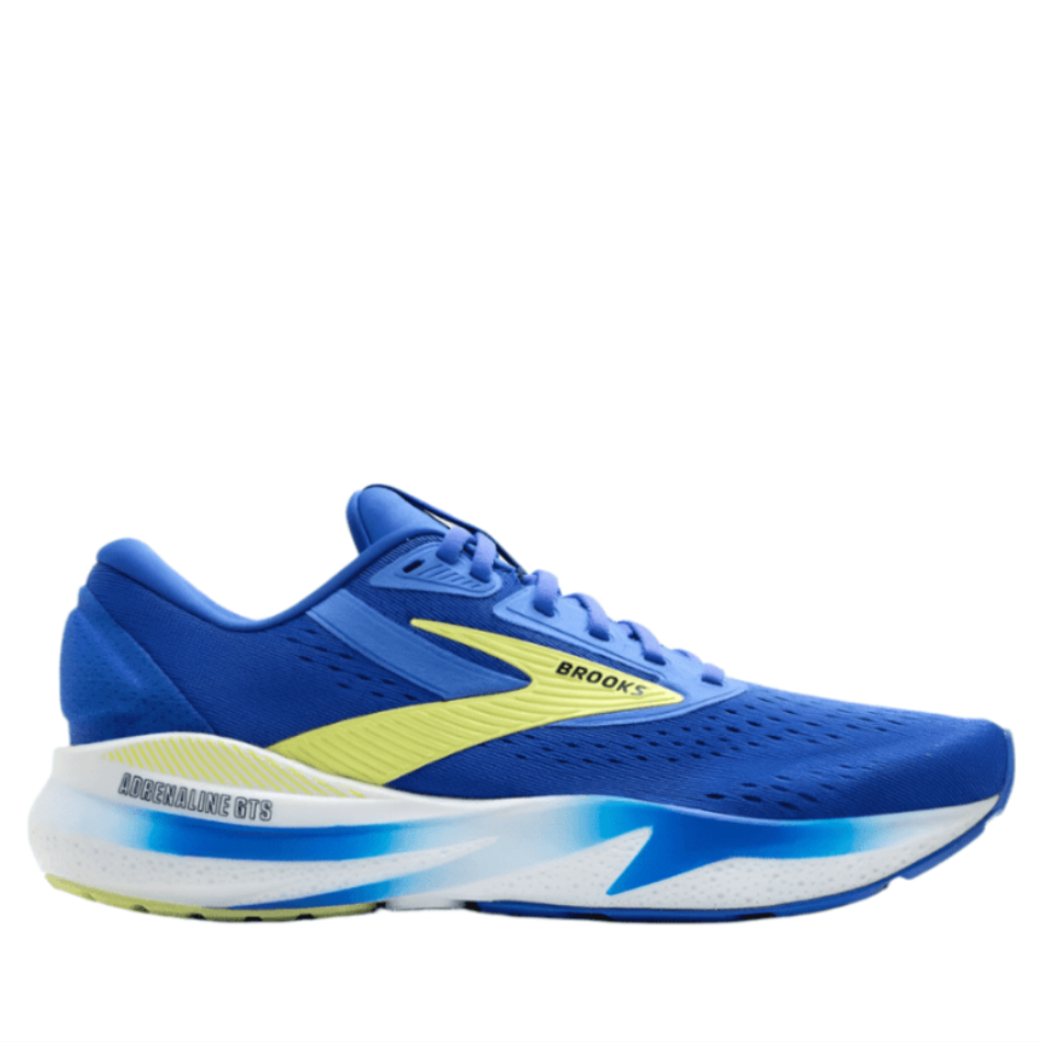 Brooks Men's Adrenaline GTS 24 Running Shoes in Cobalt/Neo Yellow/Peacoat