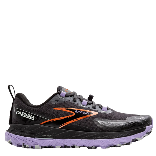 Brooks Women's Cascadia 18 Running Shoes in Ebony/Sweet Lavender/Copper