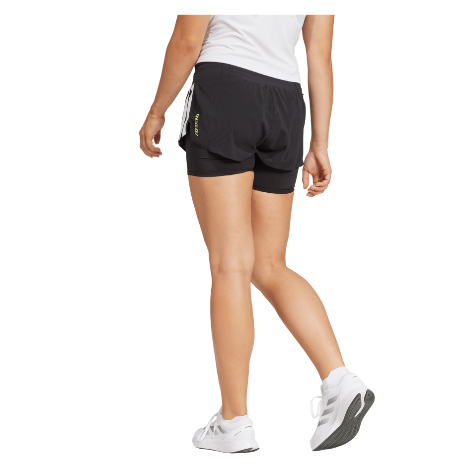 Adidas Clothing Adidas Women's Adizero 2 in 1 shorts in Black SS25 - Up and Running