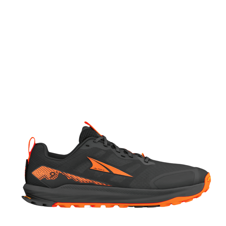 Altra Shoes Altra Men's Lone Peak 9 + Trail Running Shoes in Black/Orange SS25 - Up and Running