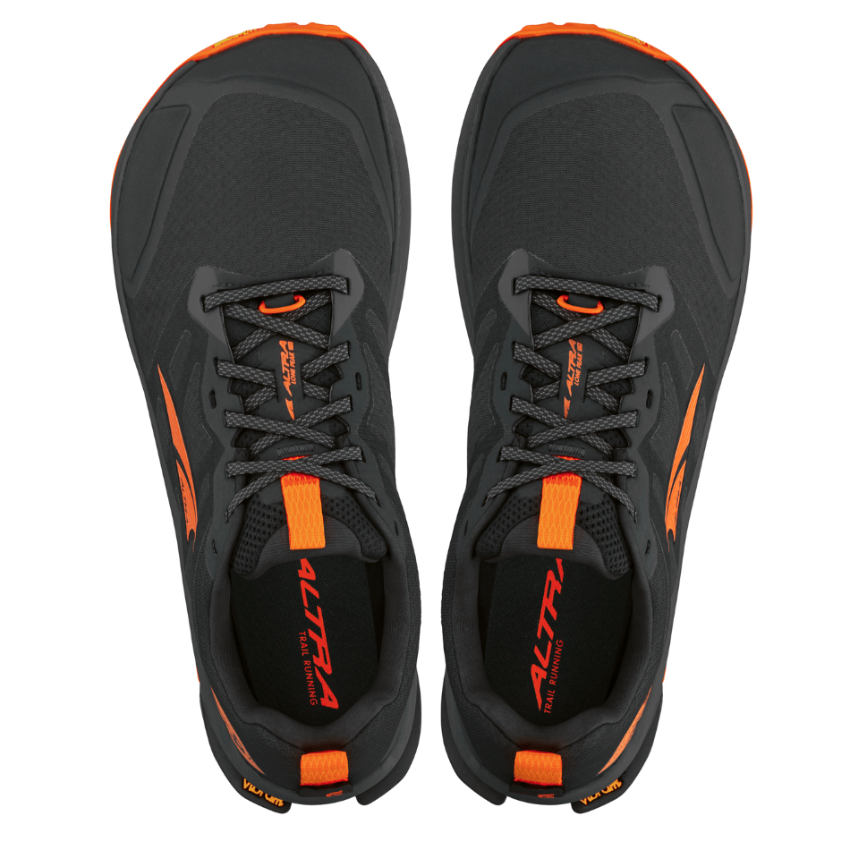 Altra Shoes Altra Men's Lone Peak 9 + Trail Shoe in Black/Orange SS25 - Up and Running