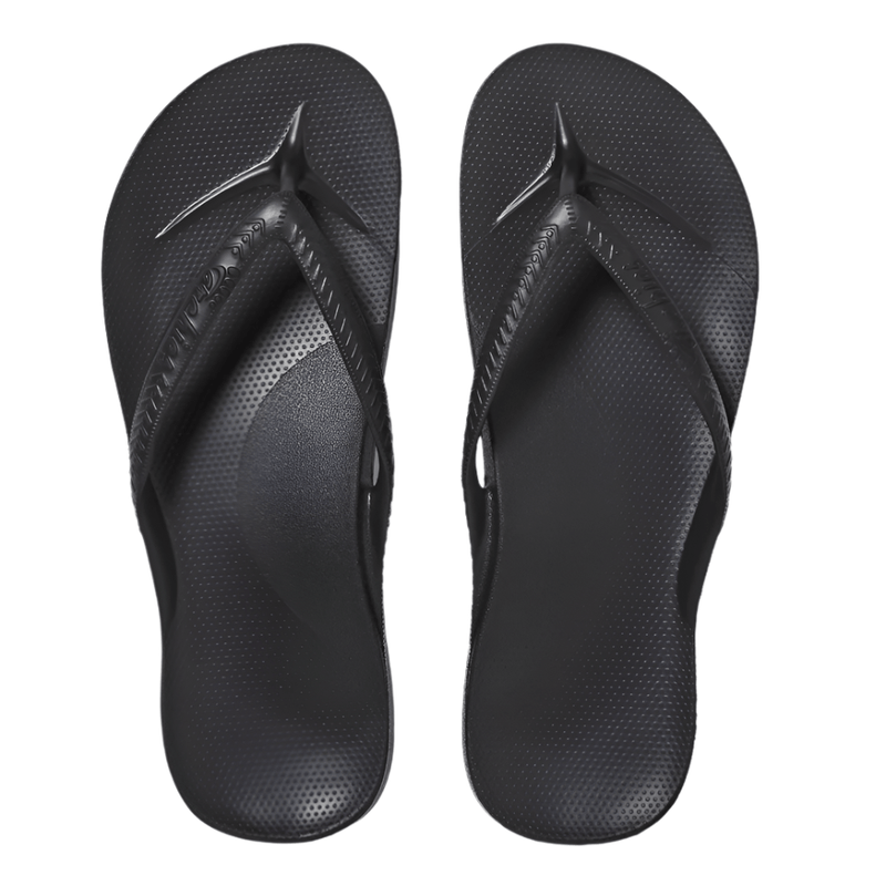 Archies shoes Archies Arch Support Flip Flops in Black - Up and Running