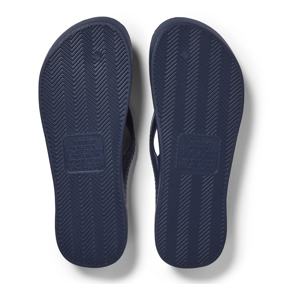 Archies shoes Archies Arch Support Flip Flops in Navy - Up and Running